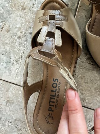 Sandalias Pitillo Beige/Marrón Talla 36