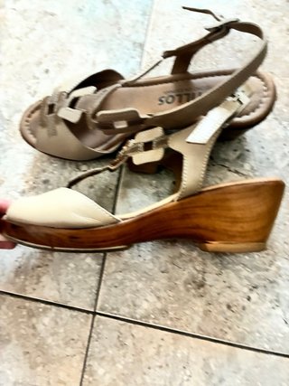 Sandalias Pitillo Beige/Marrón Talla 36