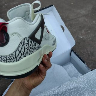 Jordan Spizike Low Zapatillas Blancas Rojas