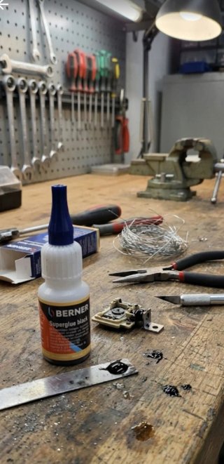 Superglue negro Cianocrilato BERNER 20gr profesion