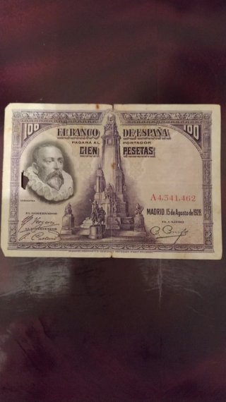 Lote 6 Billetes El Banco de España 100 y 50 Peseta