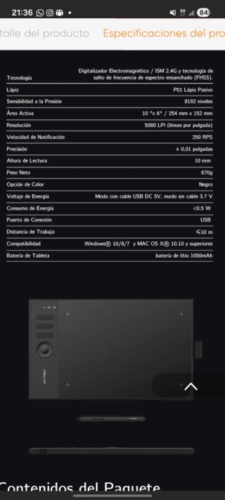 XP-Pen Star 06 Tablet Gráfica Inalámbrica
