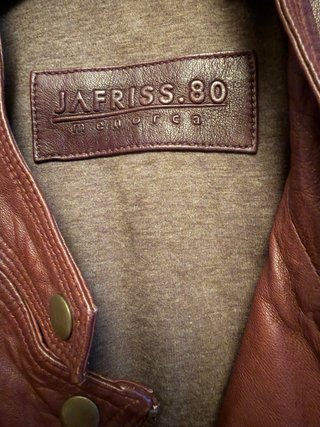 Chaqueta Biker Piel Roja Jafriss.80