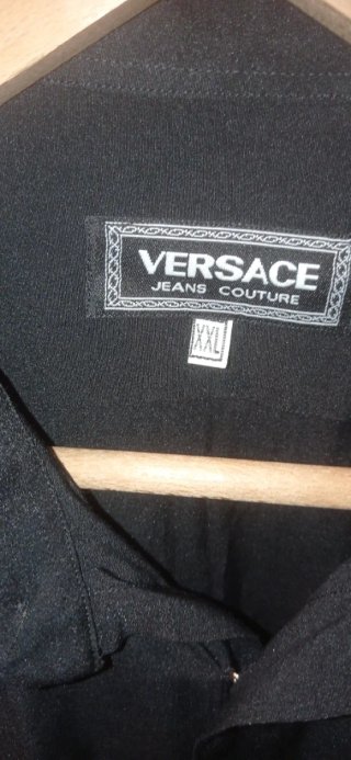 Camisa Versace Negra Manga Larga Talla XXL