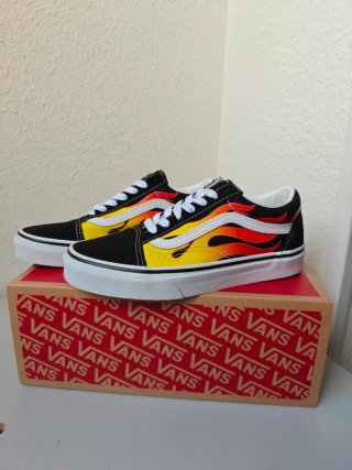 Zapatillas Vans Old Skool Talla 37 Diseño Fuego