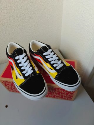 Zapatillas Vans Old Skool Talla 37 Diseño Fuego
