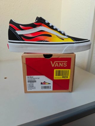 Zapatillas Vans Old Skool Talla 37 Diseño Fuego