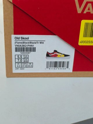 Zapatillas Vans Old Skool Talla 37 Diseño Fuego