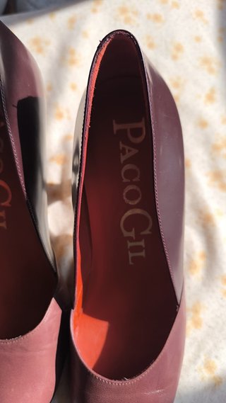 Tacones Paco Gil Burdeos Talla 37