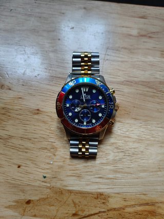Reloj Lotus Cronógrafo Azul y Dorado
