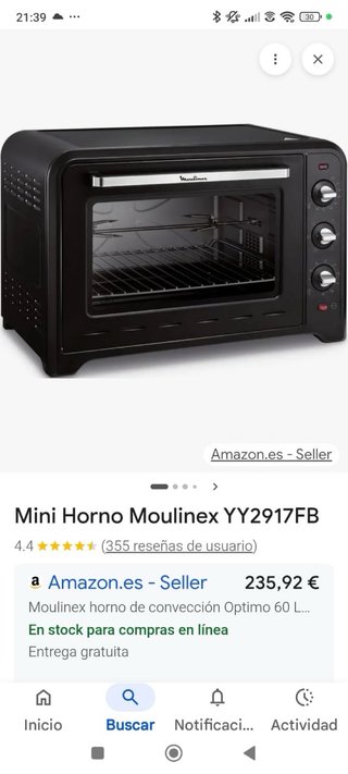 Horno eléctrico Moulinex