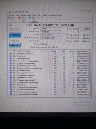 Disco Duro Toshiba 1TB MQ01ABD100