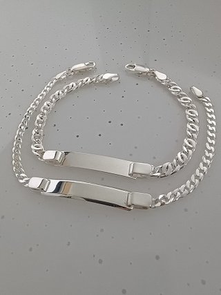 Pulsera Plata de ley 925 con Placa