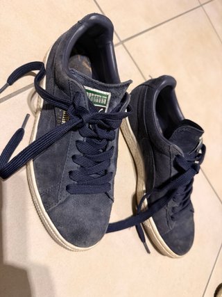 Sneakers Puma blu scamosciate