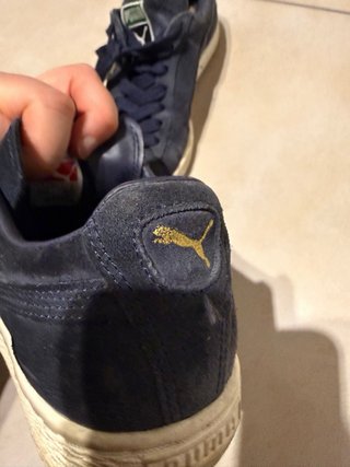 Sneakers Puma blu scamosciate