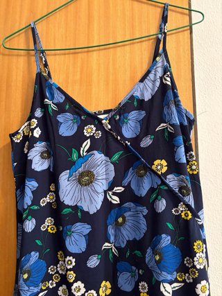 Vestido largo estampado floral azul