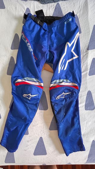 Pantalones Motocross Alpinestars Azules- niñao