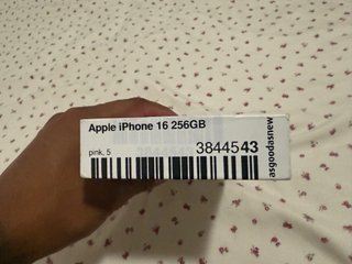 iPhone 16 rosa 256 gb.
