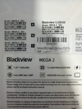 Blackview Mega 2 Set 256GB Gris 12 12GB RAM