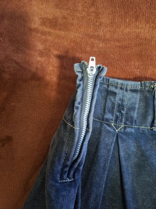 Falda pantalón vaquera plisada