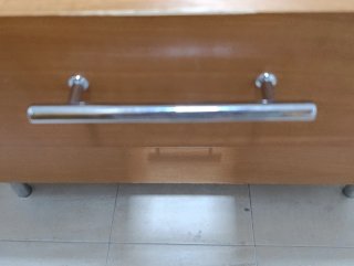 Mueble de baño madera y cristal