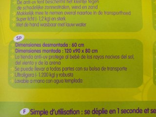 Tienda de campaña solar para bebé