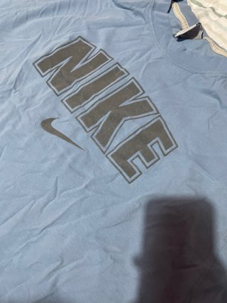 Camiseta Nike Azul Rayas Mangas
