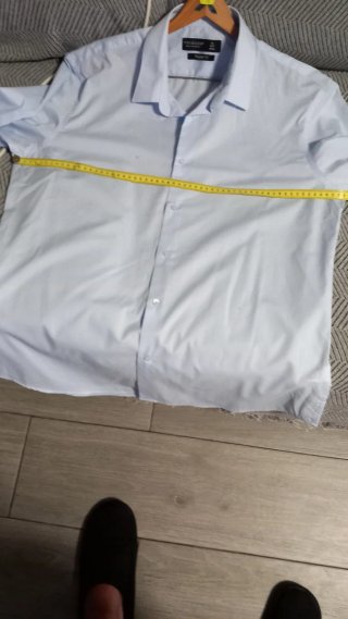 Camisa de vestir azul para hombre