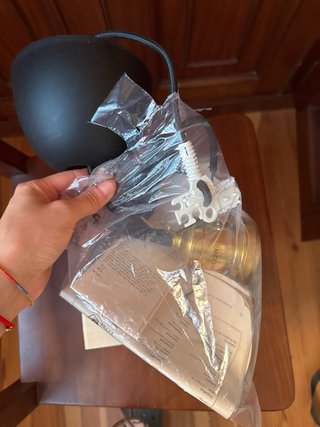 Lámpara Klovan Ikea Cristal Transparente + aplique