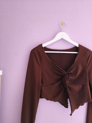 Top marrón Shein talla L