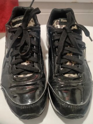 Zapatos Reebok Negros Charol Animal Print