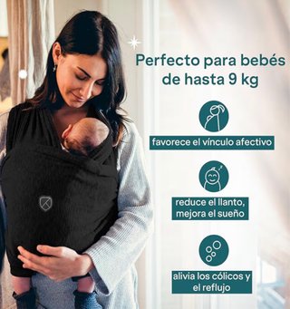 Fular Portabebés Koala Babycare Negro