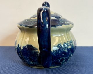 Tetera Victoria Ware Ironstone Azul