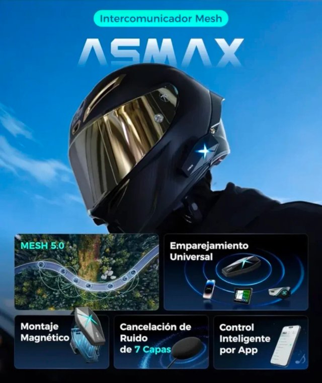 ASMAX F1S Intercomunicador Moto