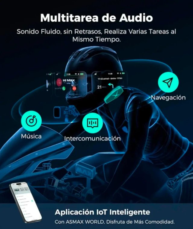 ASMAX F1S Intercomunicador Moto