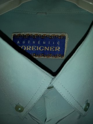 Camisa de vestir azul verdoso