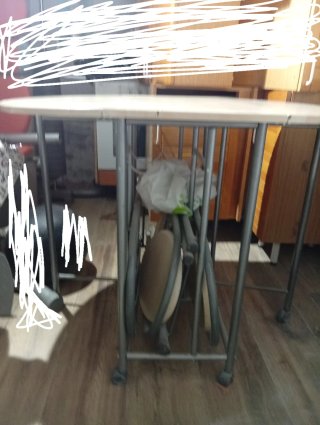 Mesa plegable con 4 sillas cocina