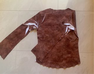 Camiseta fina manga larga estampada