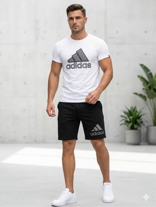 Conjunto Adidas Talla M Camiseta y Pantalón Corto