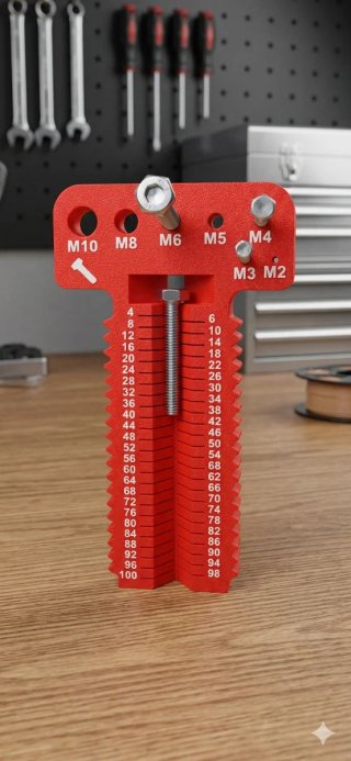 Medidor Tornillos Tuercas Métrica Herramienta