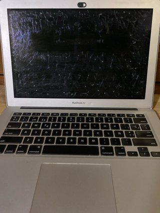 MacBook Air Apple Plata con fallo pantalla
