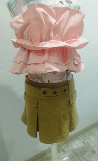 Minifalda estilo cargo algodón. Zara SRPLS.