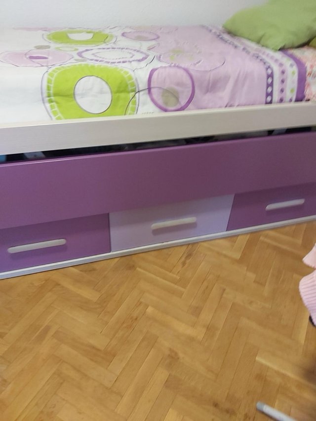 Cama nido 190x90 cm,con 3 cajones y 2 camas