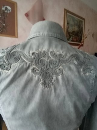 Camicia stile country grigio