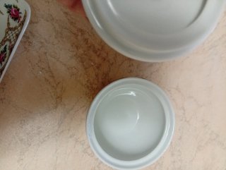 Set tazzina porcellana decoro floreale, una sola
