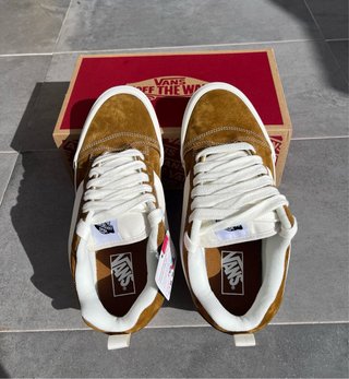 Vans Knu Skool Castanho/Branco - Tamanho 42