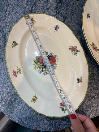 Vajilla fuentes  San Claudio porcelana fruta