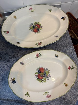 Vajilla fuentes  San Claudio porcelana fruta