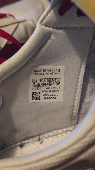 Zapatillas Reebok Blancas y Rojas Talla 42