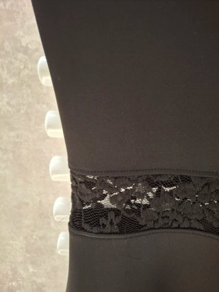 Vestido negro con encaje talla XS